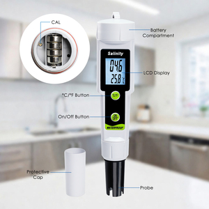 Digital Salinity & Temperature Tester 0-199.9ppt | 2-in-1 Pen Type High Range Salt Meter for Seawater Aquaculture & Marine OEM - Product Image 5