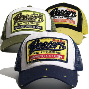 Wholesale High Quality Summer Outdoor Casual Trucker Caps Custom Logo Embroidered Print 5 Panel Mesh Adjustable Canvas - Product Image 3
