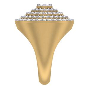 10K/14K/18K Yellow Gold Men's Hip-hop Statement <b>Ring</b> with Lab Grown Diamonds Gift Purpose Diamond <b>Rings</b> - Product Image 4