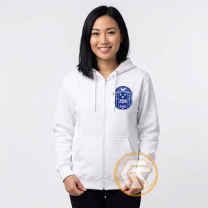 GREEK TREASURES – Sweat à capuche personnalisable pour femme, hiver, Zeta Phi Beta, broderie machine sur le devant, fermeture éclair, respirant, 100 % coton - Product Image 2