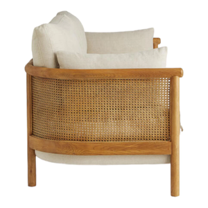 Canapé en bois design – Mobilier de luxe pour salon avec sièges rembourrés pour la salle à manger, la maison, l'hôtel et la décoration de villa - Product Image 2