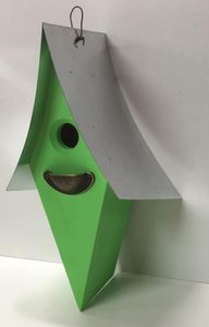 Casa para pájaros de metal para jardín o balcón, caja de anidación para aves, refugio para pájaros al aire libre, jaula decorativa para pájaros - Product Image 5