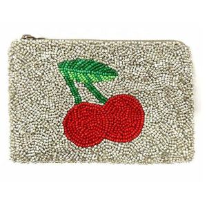 Monedero Pequeño con Cuentas de Cereza y Cierre de Cremallera para Colección de Monedas, Bolsa Multiusos para Monedas y Tarjetas, Precio al por Mayor - Product Image 1