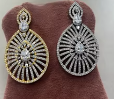 Pendientes largos brillantes de belleza brillante, pendientes elegantes para mujer para fiesta, accesorios de moda para regalos - Product Image 2