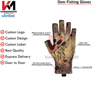 Gants de pêche OEM, fabrication directe en usine, conception personnalisée, livraison rapide, vente en gros, gants de pêche d'extérieur pour les pêcheurs sportifs, service OEM - Product Image 3