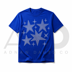 เสื้อยืดประดับเพชรแบบกำหนดเองสำหรับผู้หญิงผู้ชาย |   เสื้อยืดลายกราฟิกคริสตัลวิบวับ |   เสื้อยืดผ้าฝ้ายประดับคริสตัลแบบฮอตฟิกซ์ |   OEM ODM - Product Image 5