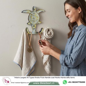 Crochet mural vintage en métal motif tortue marine, résistant à la rouille, crochet simple décoratif pour manteaux et chapeaux - Product Image 2