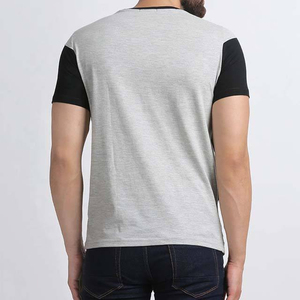 Camiseta de Manga Corta para Hombre, Corte Regular, Color Sólido, Cuello Redondo, Ribete en Contraste, Estilo Casual Hip Hop, Jersey de Poliéster/Algodón, Antiarrugas, Secado Rápido - Product Image 2