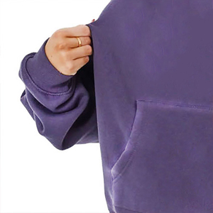 Ensemble survêtement femme à capuche et pantalon délavé à l'acide, couleur unie, manches longues, coupe ample, décontracté, pour l'hiver - Product Image 4