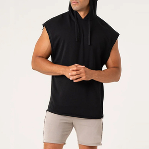 Men's Sleeveless <b>Hoodie</b> for Gym <b>Workout</b> Fitness Training Casual Streetwear Comfortable Sleeveless <b>Hoodie</b> For Activewear - Product Image 3