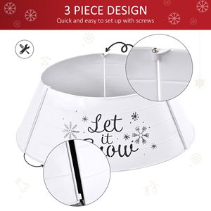 Gonna in Ferro Battuto Artigianale a Forma di Fiocco di Neve per Collare Albero di Natale da 26 Pollici, Bianca, per Decorazioni Domestiche e Feste - Product Image 6