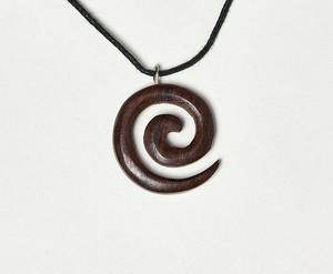 Wooden Pendant Necklace for Women Handmade Eco Jewelry Lightweight Boho Fashion Necklace Gift <b>Wall</b> Signs - Product Image 3
