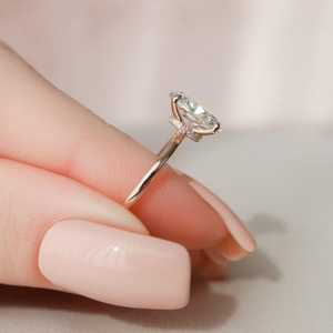 Fine Jewelry Luxury 9k Yellow Gold IGI Certificate Lab Grown Diamond 3ct Oval Cut Engagement <b>Solitaire</b> Wedding <b>Ring</b> - Product Image 3