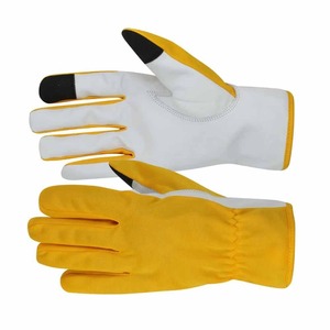 Safety Gloves Cotton Yellow <b>White</b> Non-Slip Outdoor Unisex All Seasons - Product Image 1