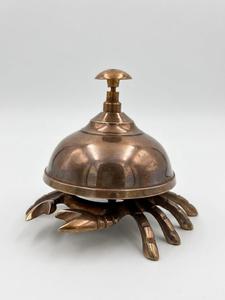 Cloche de bureau en laiton en forme de crabe, artisanale, en métal, décorative, pour la maison, le bureau ou la table - Product Image 2