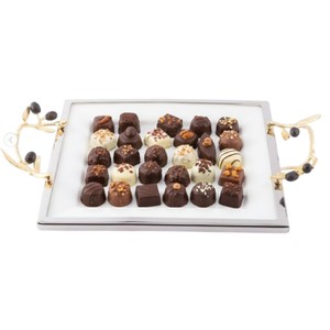 Standard Design Decorative Chocolate Tray <b>Prime</b> Quality Hammered Oval Metal Chocolate Tray Sweets Serving Platter For Parties - Product Image 4