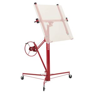 Sollevatore per Cartongesso da 11 Piedi, Capacità 150 Libbre, Braccio Telescopico Regolabile, Ruote Bloccabili, per Costruzioni - Product Image 6