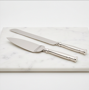Ustensile moderne en argent pour servir les gâteaux, parfait pour le service quotidien des desserts et les occasions décontractées, articles pour les fêtes - Product Image 1