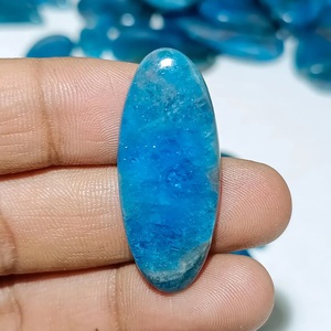 อะพาไทต์สีน้ำเงินธรรมชาติแบบคาโบชอง ขายส่งจำนวนมาก พลอยหลวม ขายเป็นกิโลกรัม หินกิโลกรัม ส่งตรงจากโรงงานผลิตในอินเดีย - Product Image 3