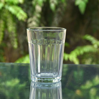 Gobelet en verre à paroi simple cannelé moderne |   Gobelets réutilisables transparents durables de 120 ml, compatibles lave-vaisselle, pour boissons chaudes/froides, commandes en gros pour adultes
