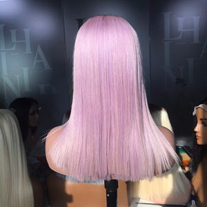 Precio de fábrica 100% Raw Virgin Vietnamita Humano Trama Encaje Peluca Hueso Recto Lila Color Super Doble Extensiones de cabello - Product Image 1