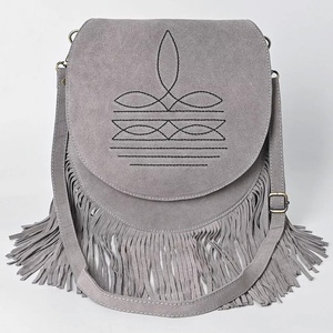 Nueva llegada bohemio de cuero de gamuza Sling Bag para mujer elegante tallado a mano monedero Floral de cuero genuino Venta caliente - Product Image 1