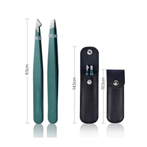 Juego de Pinzas de Acero Inoxidable de Alta Calidad de 4 Piezas, Precisión Profesional para el Cuidado Facial y de las Cejas - Product Image 3