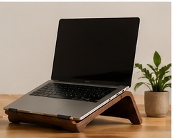 Meilleure vente 2026 : Support pour ordinateur portable en bois, réglable multi-angles, pour une visualisation et une saisie confortables - Product Image 6
