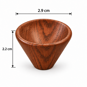 Bouton conique en bois massif, finition naturelle, artisanal, style rustique, poignée de meuble, forme ronde, bouton en bois massif - Product Image 2