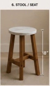 Modern Solid <b>Wood</b> Outdoor Commercial Bar <b>Stool</b> for Cafe Coffee Shop & Restaurant Use - Product Image 6