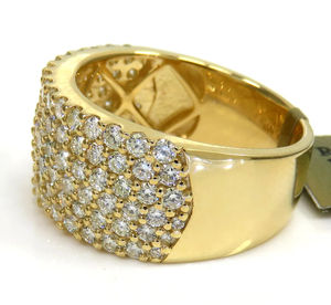 SHRAMAN JEWELS Anillo de Boda y Compromiso de Lujo con Diamantes de Moissanita, Plata 925 Bañada en Oro, Estilo Hip Hop Personalizado, Media Eternidad - Product Image 3