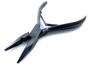 Pinzas Profesionales para Extensiones de Cabello Negro con Mordazas Dentadas para Instalación y Extracción de Anillas Micro - Product Image 5