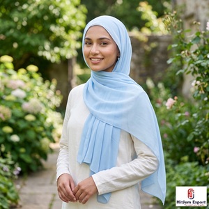 Premium Chiffon Hijab Scarf Pattern <b>Silk</b> Feel <b>Head</b> <b>Wrap</b> Custom OEM ODM Textile Manufacturer India - Product Image 3
