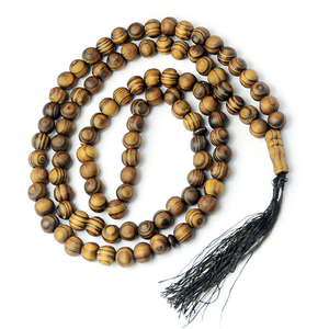 Venta al por mayor de 33 y 99 piezas de Tasbiha Islámica Musulmana de Indonesia, cuentas de oración de 12 mm, pulsera de cuentas de madera natural - Product Image 6