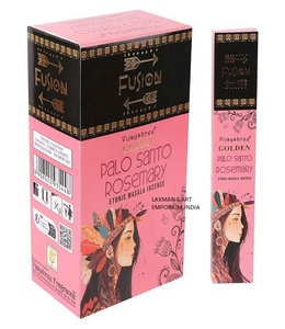 Incienso Aromático Masala Golden Vijayshree de Salvia Blanca y Palo Santo, Hecho a Mano, en Barra, 15g, para Todas las Estaciones, Venta al por Mayor desde India - Product Image 3