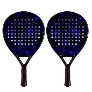 Paleta de Pickleball Iluminada de Diseño Moderno, 40 Orificios, Forma Estándar, Negra con Patrón de Luz Azul, para Adultos, Núcleo de Panal - Product Image 4