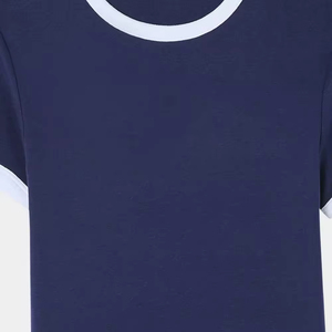 Blusas y Camisetas Cortas Casuales de Verano para Mujer al por Mayor, de Secado Rápido, Color Liso, Ecológicas y Transpirables de Tela Jersey - Product Image 5