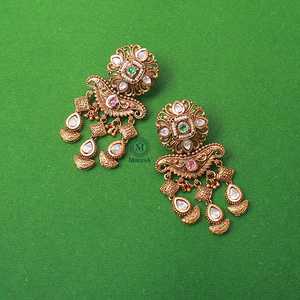 Fine Dangle Earrings-Trisha Antique Designer Jewelry - Product Image 2