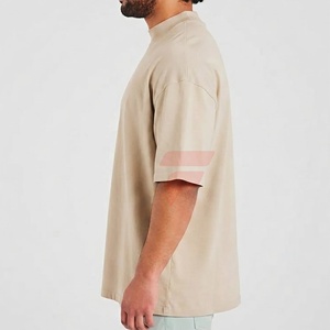 T-shirt pour homme en tissu confortable, adapté à la vie quotidienne et aux voyages, en coton doux, à manches courtes, col rond, haut décontracté léger - Product Image 4