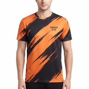 เสื้อยืดกีฬาผู้ชายสั่งทำพิเศษ พิมพ์ลายแบบ Sublimation เสื้อยืดออกกำลังกายระบายอากาศ แขนสั้น เสื้อฝึกซ้อมลายกราฟิกทั่วตัว ชุดกีฬา - Product Image 1