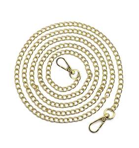 OEM Wholesale Aluminum Metal 48 Inch Golden Chain Removable Shoulder Strap Bulk Luxury Bag Chain <b>Accessory</b> for <b>Handbags</b> & Purses - Product Image 1