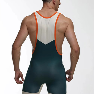 Combinaison de lutte en spandex sur mesure pour homme, nouveau style, haut sublimé pour la musculation, pour l'entraînement et les compétitions - Product Image 6