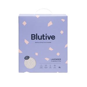 Oferta Especial en Arena Aglomerante para Gatos Blutive con Aroma a Lavanda, 100% Natural, Sin Plástico y Reciclable, de Larga Duración, 6L - Product Image 1