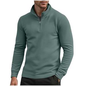 Men’s <b>Golf</b> Quarter Zip Sportswear Pullover <b>Long</b> <b>Sleeve</b> Athletic <b>Golf</b> <b>Top</b> Custom Branding Private Label Wholesale Supplier - Product Image 3