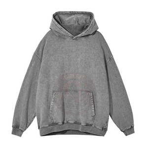 Sudadera con Capucha Retro para Mujer, Lavada, de Mezcla de Algodón Suave, con Silueta Relajada para Comodidad Diaria - Product Image 1