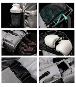 Sac de sport personnalisé unisexe avec grand compartiment à chaussures, grande capacité, tissu polyester résistant à l'eau, cordon de serrage, sangle réglable décontractée - Product Image 3