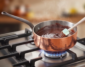 Copper Sauce <b>Pan</b> With Stainless Steel Lining And Zinc Alloy <b>Handle</b> For Gas And Induction Cooker Use Minimalist Design - Product Image 4