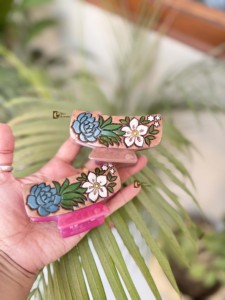 Pinzas para el Cabello de Cuero con Diseño Floral, Hechas a Mano, Estilo Vintage, Elegantes, de Cuero Genuino, para Uso Diario, Accesorios para el Cabello de Mujer - Product Image 2