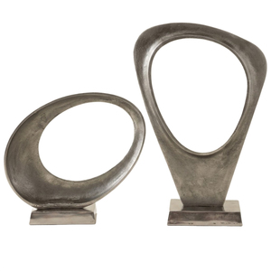 Sculptures de table en métal de luxe, structure en aluminium texturé doré, sculpture artistique en forme de lune pour la décoration moderne des hôtels et des maisons, meilleur prix - Product Image 5