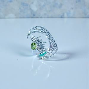 Wholesale Price <b>Silver</b> Fine <b>Rings</b> Handmade Peridot Cut Gemstone <b>Rings</b> <b>925</b> Sterling <b>Silver</b> <b>Ring</b> Unique Design Fine Jewelry - Product Image 2